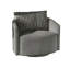 Fauteuil d'appoint pivotant en velours côtelé Doniphan Wale-471087722