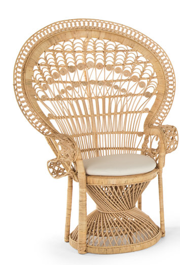 Upholstered Armchair, Natural