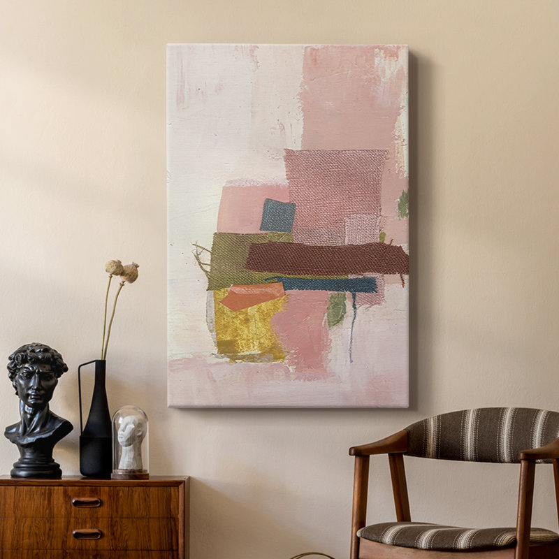 Patchwork I -Custom Wrapped Gallery Cavas, 18" H x 12" W