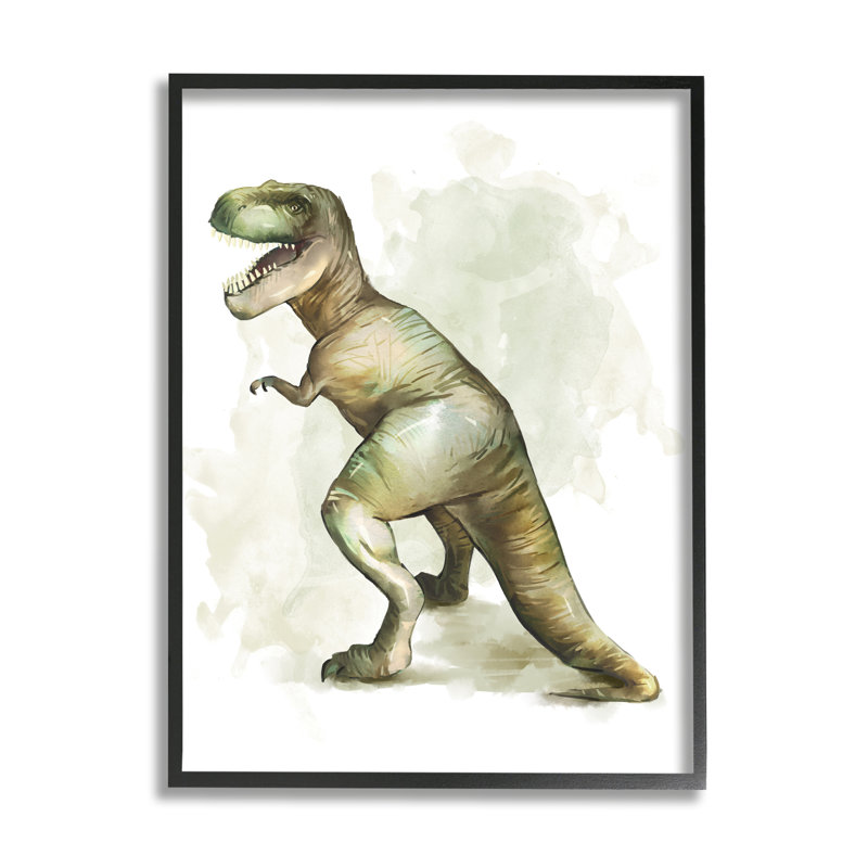Dinosaure Abdul-Ahad T-Rex, Cadre noir, H 30 po x l 24 po x P 1,5 po