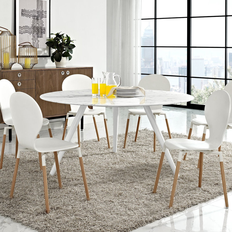 Table de salle à manger Lippa, H 29,5 po x L 60 po x l 60 po