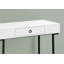 Bureau d'ordinateur, bureau personnel, ordinateur portable, tiroirs de rangement, L 42 po, travail, stratifié blanc brillant, contemporain, moderne