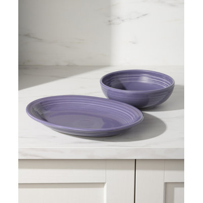 2-Piece Serve Set 11 5/8 Inch Oval Platter & 40 OZ Bistro Bowl