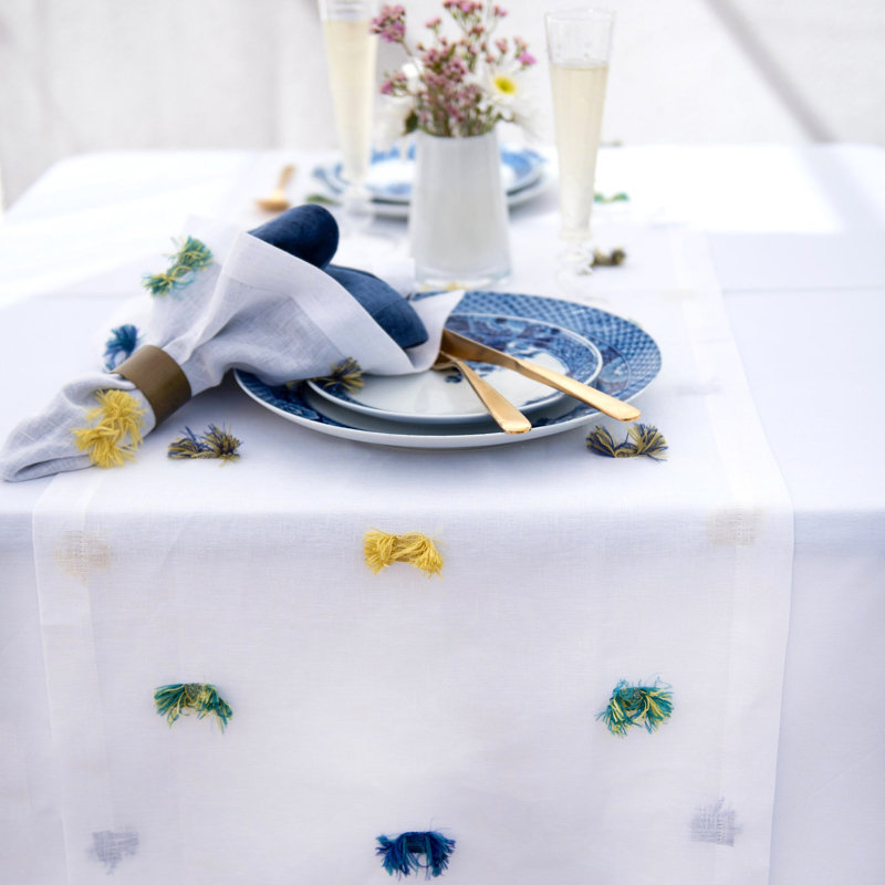 Bora Bora Geometric Table Runner, 108'' L x 16'' W