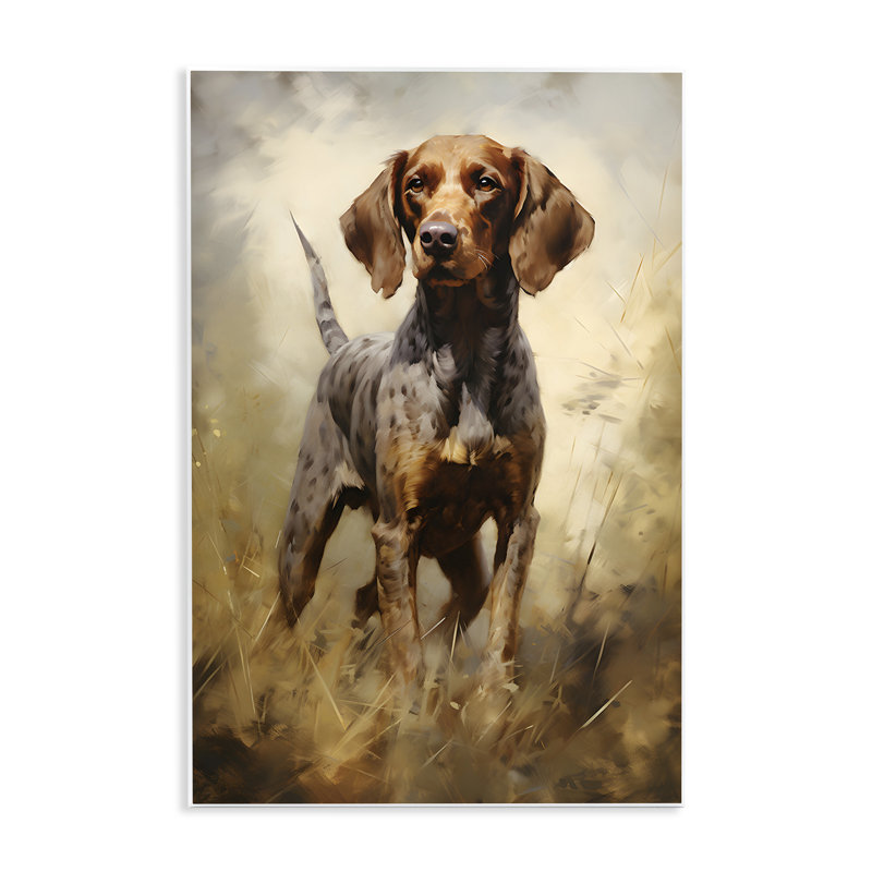 "Alerte, chien de chasse" par Petal Prints Design, H 19 po x l 13 po