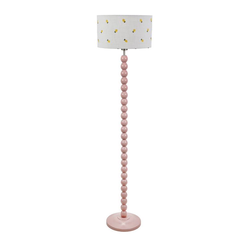 Mimms 145cm Traditional Floor Lamp, Pink, No