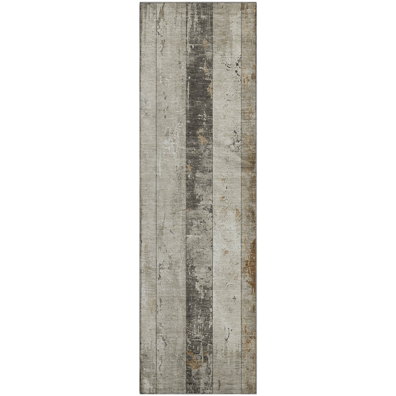 Premium Machine Washable Chelston AMF1868 Stripes Rug, Runner 2'3" x 7'6"