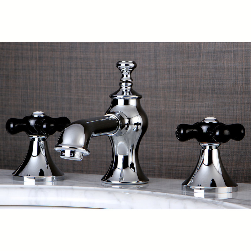 Robinet de salle de bain espacé Kingston, Chrome poli