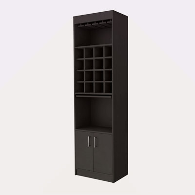 16-Bottle 1-Shelf Bar Cabinet