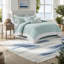 Ensembles de literie surdimensionnés en coton surdimensionnés, confort côtier turquoise pour la maison