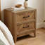 Chevron 2 Drawer Bedside Table