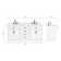 Tidworth 72'' Solid Wood Double Bathroom Vanity with 1.5'' White Quartz Top, Rectangular Sinks