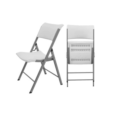  Chaise robuste en plastique pliable avec pieds antidérapants
