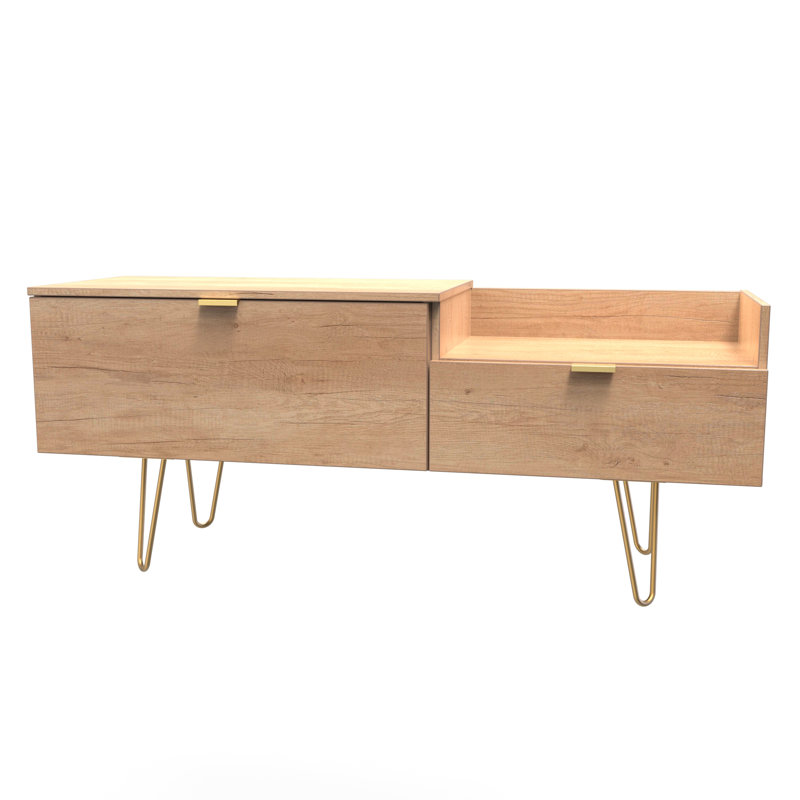 Taeyah TV Console Unit, Oak Wood