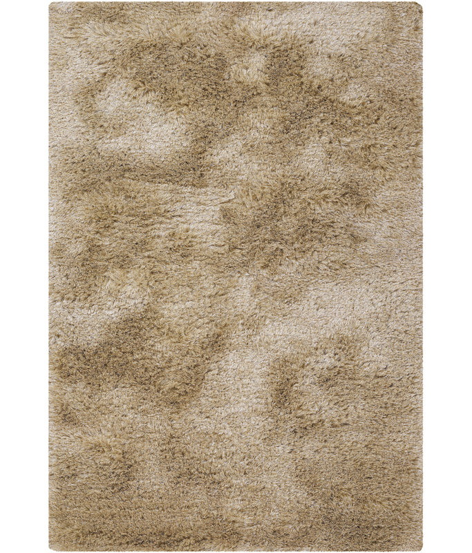 Tapis beige/blanc fait main Heike, Rond 7 pi 9 po