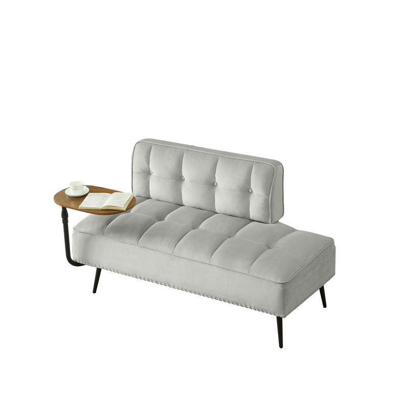 Canapé moderne 54 po 3 places, Gris clair