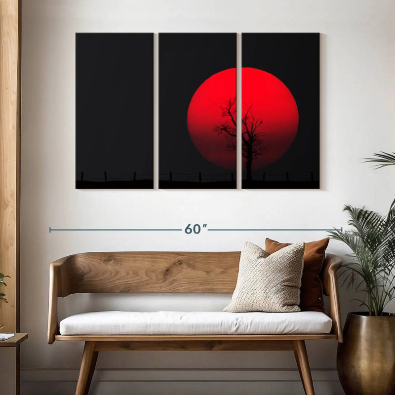 Oberle Red Full Moon, 32" H x 50" W