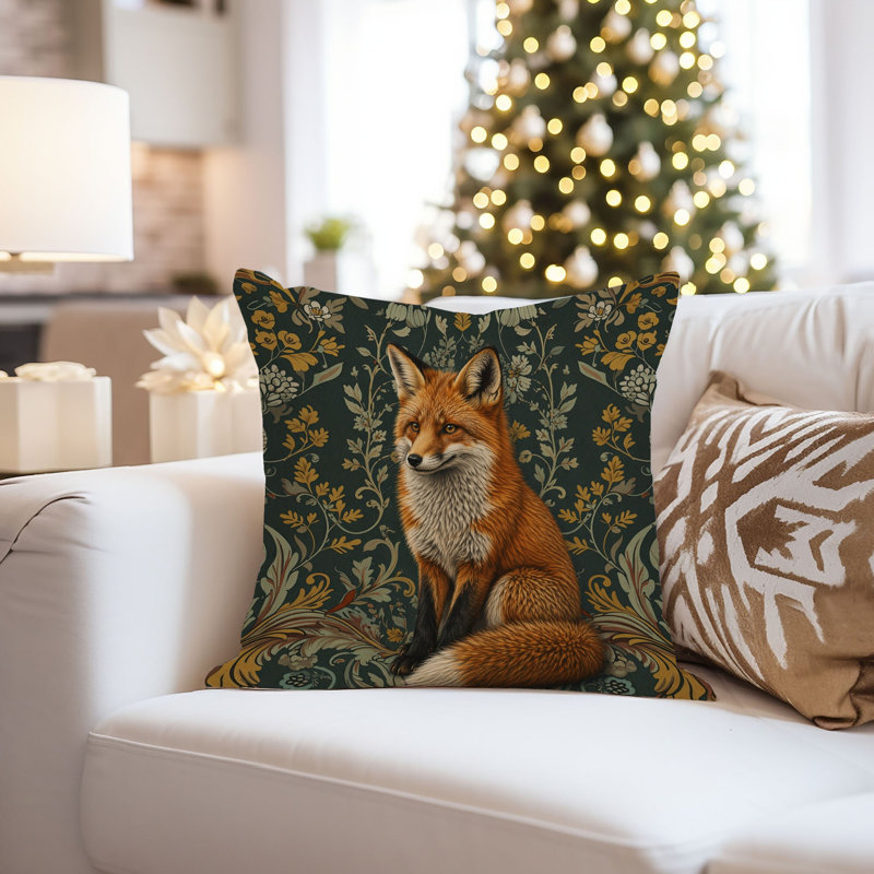 Housse de coussin animaux animaux William Morris - Fox, 20x20