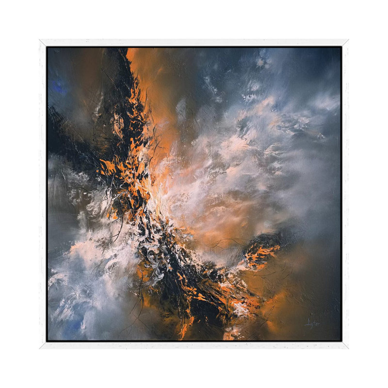 Deep Down Below by Christopher Lyter - Painting on Canvas, White Framed Canvas, 66.04cm H x 66.04cm W x 3.81cm D