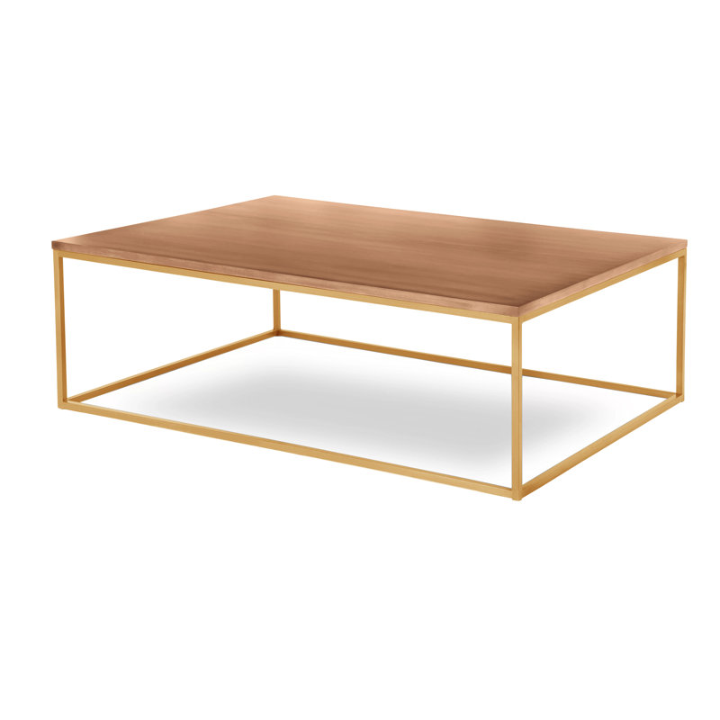 Chaplin Solid Wood Top Coffee Table, Tuscan Gold, Brentwood