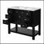 Meuble-lavabo 36 po avec lavabo supérieur, armoire de rangement moderne avec 2 portes à fermeture douce et 6 tiroirs, meuble-lavabo simple