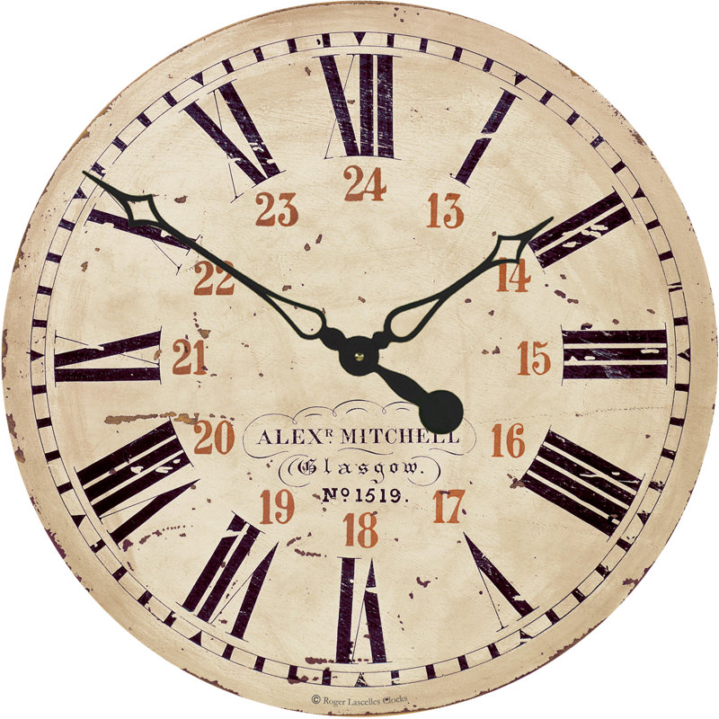 Large Scottish Railway Clock - 49.5cm