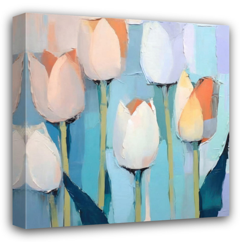 "Tulipes 2" sur toile, H 24 po x l 24 po