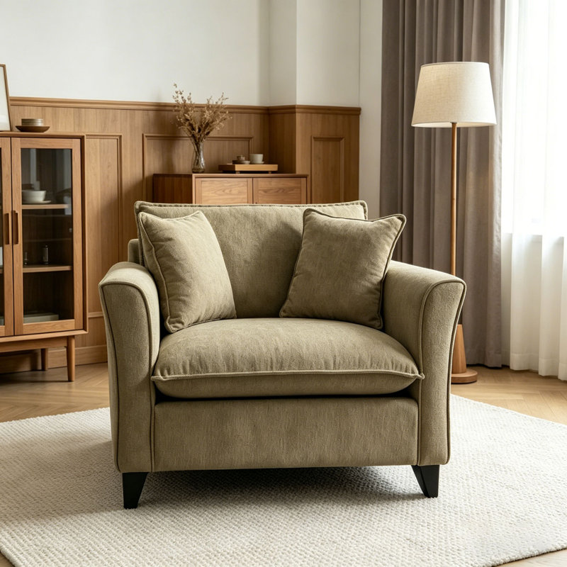 46.3" Oversized Armchair, Green