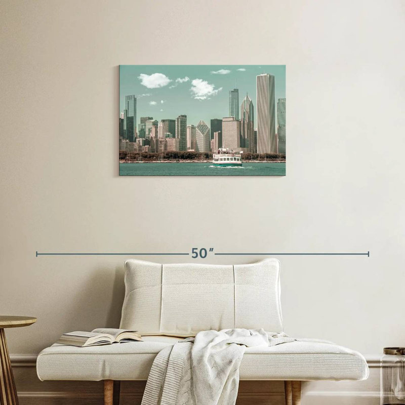 Style rétro Sirci Chicago Skyline, H 20 po x l 30 po
