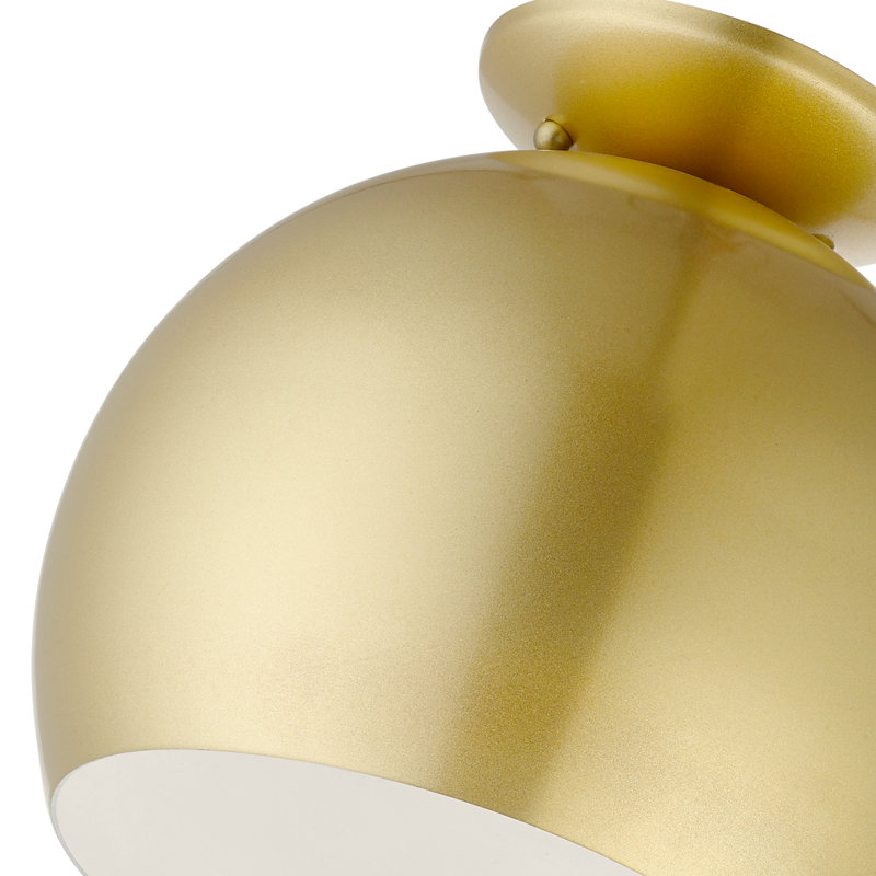 Plafonnier semi-encastré 1 lumière 10 po Fez, Or doux