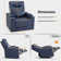 Power Reclining Home Theater Seating with Armrest Storage, Adjustable Headrest and LED Light