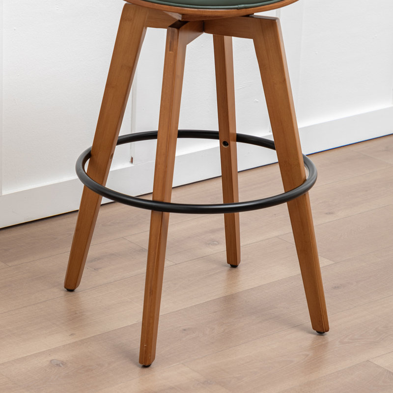 Tabourets de bar pivotants rembourrés, Tabouret de comptoir (siège d'une hauteur de 26,3, Vert