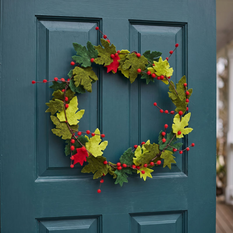 Wool Felt Berries Wreath
