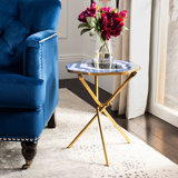 Table d'appoint en faux agate