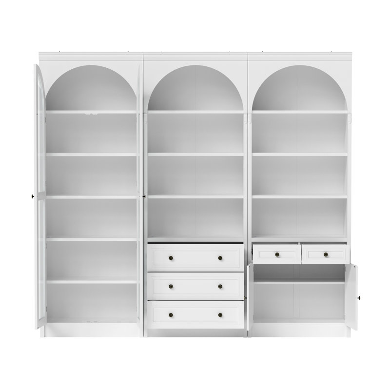 Vitrine arquée 86,6 po x l 94,5 po