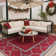Shimeek Red/Gray Waterproof Plastic Outdoor Mat