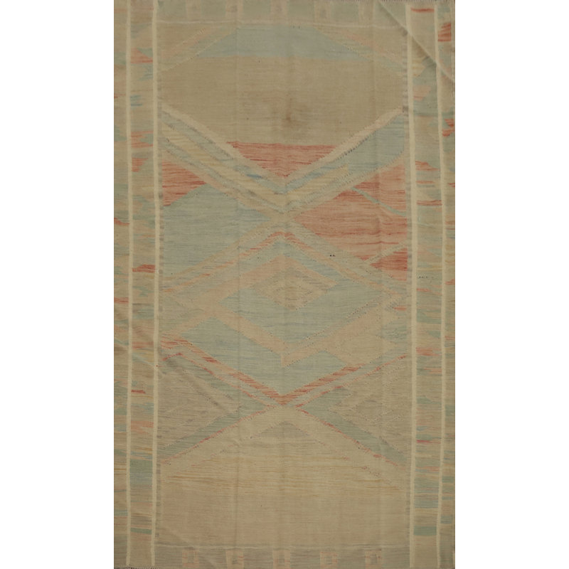 Tapis tissé à plat kilim Végétal 5 x 8