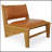 Tan Leather Lounge Chair