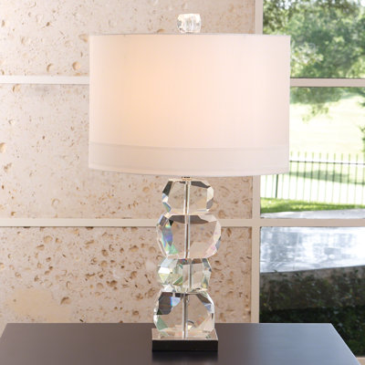 Lampe courte empilée en pierres précieuses