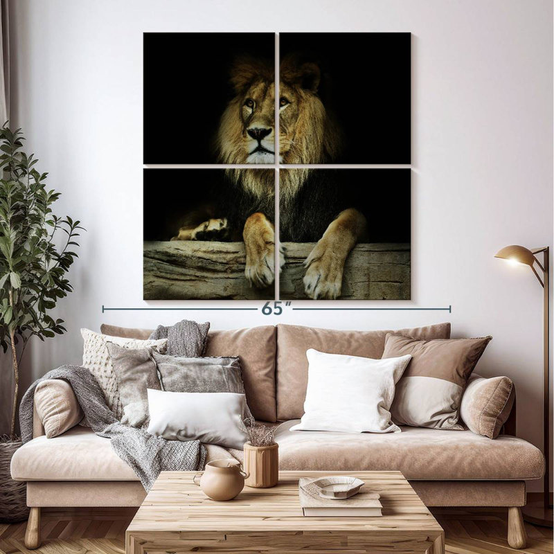 Lion impérial Brampt, H 50 po x l 50 po