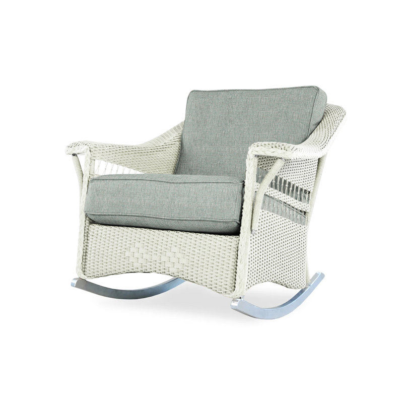 Nantucket Outdoor Rocker Chair, Bright Side Fog, Ivory