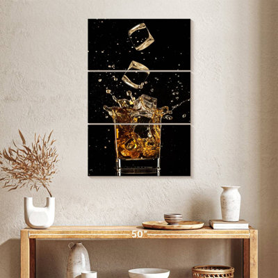 Whiskey Ice Splash - ensemble de 3 toiles tendues