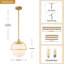 Luminaire suspendu à intensité variable à un globe de 10,82 po Gladi-2007319297