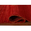 Tapis rouge en laine noué à la main de conception unique 6 pi 9 po x 9 pi 7 po New Age