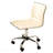 Beige Chromel Adjustable Air Lift Office Chair-1891098905