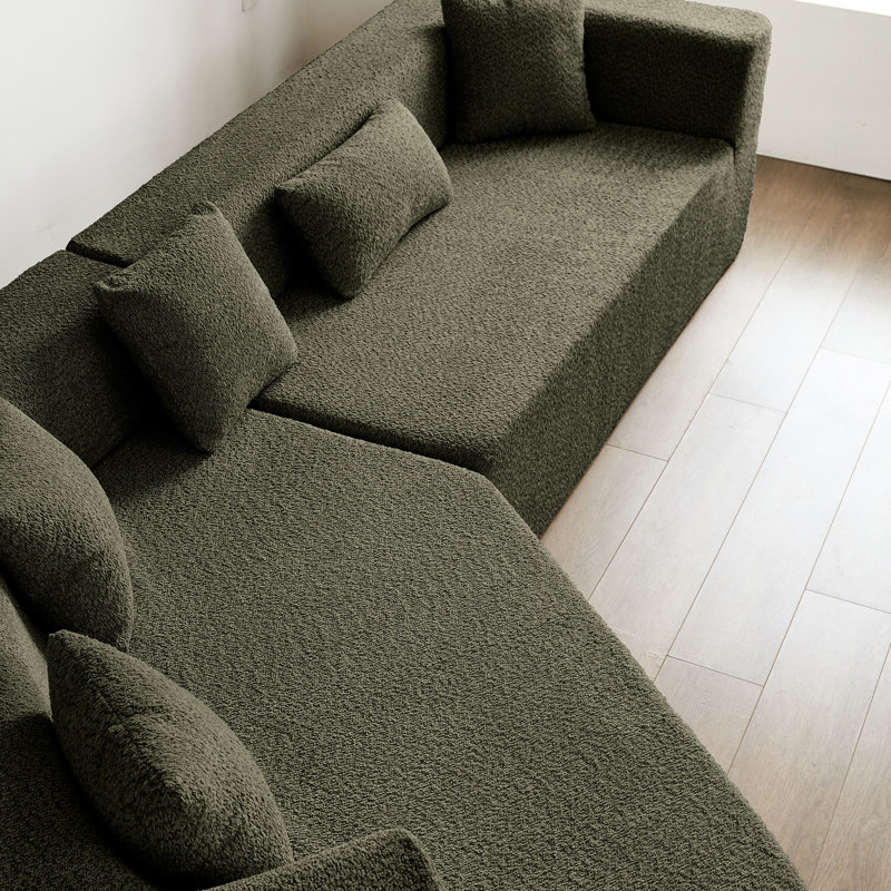 Nuage modulaire 127,5 po, style minimaliste moderne. Aucun assemblage requis. Conception géométrique pour différentes configurations. Coin rajeunissant à haute mousse. Revêtement respirant. 3, étincelle flamboyante