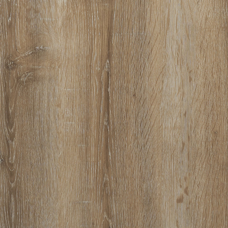 Table d'appoint carrée en bois et métal Lariesha, Chêne côtier