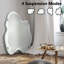 Miroir mural en bois massif-16764210-16764211