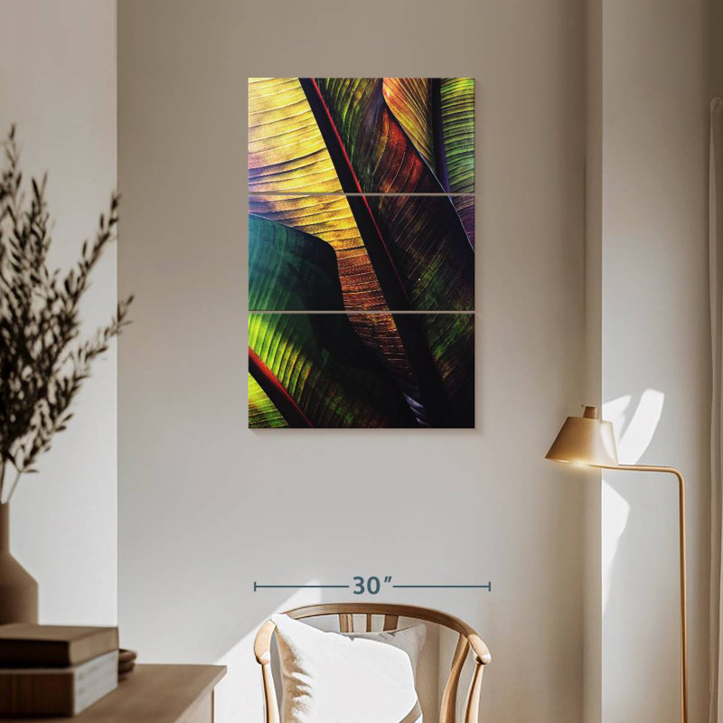 Feuilles de palmier Harnek Vibrant, H 57 po x l 36 po
