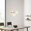 Lustre 3 lumières avec ampoules sphériques en verre givré